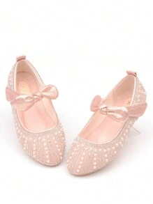 Girls' Princess Shoes, Children Soft Bottom Shoes, Baby Girls' Princess Shoes, Crystal Shoes, Pearl Children's Shoes, Rhinestone Formal Shoes
