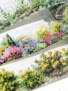 1 Rolle gartenbauliches bedrucktes dekoratives Klebeband für DIY-Scrapbooking, Magazine, Fotoalben, Planer, Geschenkboxen, Aufkleber zur Schulanfang