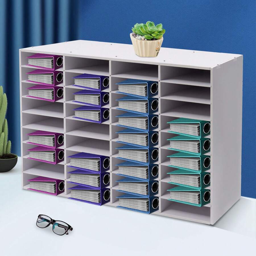 OUKANING Dokumentenablage 36 Fach Briefablage Schreibtisch Organizer Ablagefach Büro - Grau - Übersicht 1