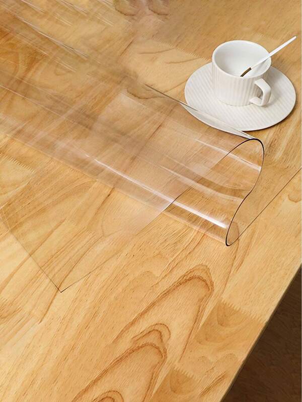 1pc 0.5mm Thick Minimalist Furniture Surface Protection Crystal Mat, PVC Transparent Material, Rectangular/Square Roll, Suitable For Coffee Table, Bedside Cabinet, Dining Table, Computer Desk, Office Desk, Protect Furniture All Year Round