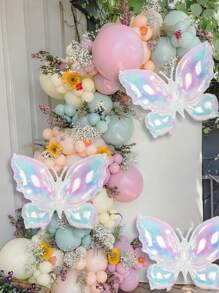 6 piezas de Globos de mariposa iridiscentes de 26", disponibles en múltiples colores - Transparente colorido, Morado soñador, Azul hielo, ideal para regalo, boda, cumpleaños, decoraciones de fiesta, fiesta temática de mariposas, decoración de fiesta de verano al aire libre, se puede combinar con arco de globos, globo de mariposa rosa, globo de mariposa iridiscente transparente de vuelta a la escuela Día de San Valentín