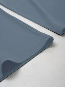 HOMEYEE Pantalon de travail décontracté rétro taille haute pour femmes - Gris - Voir 6
