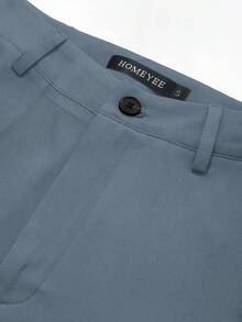 HOMEYEE Pantalon de travail décontracté rétro taille haute pour femmes - Gris - Voir 5