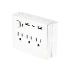USB Wall Charger With 2 USB A Ports And 1 USB C Port, Surge Protector Cruise Essentials, Suitable For Ships And Travel Homes, UL Certified Socket Extender With 6 Plugs And Sockets - US B Type Plug(110-127V) - View 2