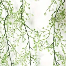 1/3 peças, 230 cm/90,5 pol., Videiras artificiais de vime, plantas de videira suspensas, guirlanda de flores artificiais, decoração de folhas artificiais, guirlanda de folhagens, adequada para decoração de casamento, peças centrais, adereços para fotos, decoração externa, decoração de quarto, decoração de casa, decoração de Natal - Verde - Ver 4
