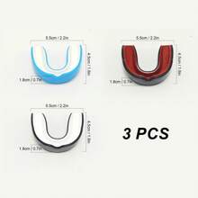 Set de 3 piezas/2 piezas/1 pieza de protector bucal de boxeo para entrenamiento de lucha, protector bucal de gel de máxima protección unisex para rugby, boxeo, taekwondo, sanda y artes marciales mixtas - Protección máxima para los dientes y la mandíbula - Multicolor - Ver 18