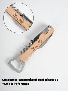 1/5/10/30 pezzi Apribottiglie personalizzato con incisione - Manico in legno con testo personalizzato, Apribottiglie multifunzione per birra e bibite - Per matrimoni, anniversari, battesimi e feste - Regalo perfetto per damigelle, testimoni, fidanzamenti