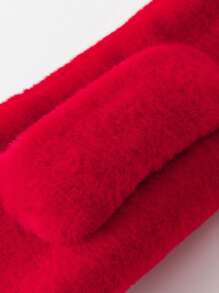 mini bala Mini bufanda de peluche tipo "bala" para bebés, accesorio cálido y festivo para el invierno y Año Nuevo