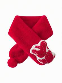 mini bala Mini bufanda de peluche tipo "bala" para bebés, accesorio cálido y festivo para el invierno y Año Nuevo