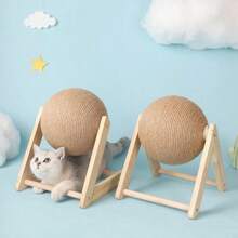 Cat Scratching Ball Toy Kitten Sisal Rope Ball Board Grinding Paws Toy Cat Scratcher Wear-Resistant Pet Furniture Supplies