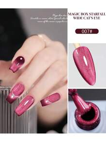 9 Color Options, 12ML Per Bottle, Golden Autumn And Winter Christmas, Aurora, Rainbow Mermaid, Ji Magic Box, Wide Cat's Eye, Cat's Eye Nail Polish Glue, 2025 New Porcelain Gold Popping Nail Polish, Crystal Porcelain White Glass Beads, Cat's Eye Nail Art, Suitable For All Women, Shopping, Dating, Commuting, Home DIY Nail Salon, With LDE Light, Ultraviolet Primer, Cover Glue, Use