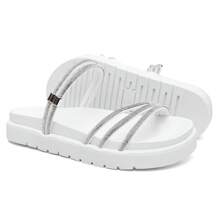 Women's  Sandal Strappy Rhinestone Platform Comfortable Soft Lightweight - 白色 - 查看 1