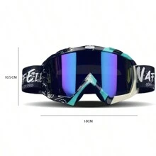 1 Piece Of Skiing And Mountaineering Goggles, Motorcycle Goggles, Windproof Goggles, Outdoor Sports Riding Goggles, Snow Motorcycle Off-Road Sports Goggles, Skiing Goggles, ATV Windproof Outdoor Goggles - 彩色鏡片 - 查看 2