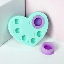 Libeauty New Heart Shape Reusable 1 Pair Lash Lift Lotion Palette Set Eyelash Lift Patches And Tray Lash Tool Supplies Lash Lift Tool, Eyelash Perm And Brow Lamination Silicone Palette Tools, 6 Function Container, Easy To Clean