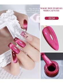 9 Color Options, 12ML Per Bottle, Golden Autumn And Winter Christmas, Aurora, Rainbow Mermaid, Ji Magic Box, Wide Cat's Eye, Cat's Eye Nail Polish Glue, 2025 New Porcelain Gold Popping Nail Polish, Crystal Porcelain White Glass Beads, Cat's Eye Nail Art, Suitable For All Women, Shopping, Dating, Commuting, Home DIY Nail Salon, With LDE Light, Ultraviolet Primer, Cover Glue, Use