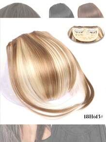 Natural Straight Synthetic Bangs High Temperature Fiber Clip-In Full Bangs With Fringe Of Hair 6 Inch Elegant Women's Clip-In Synthetic Hair Bangs With Sideburns - Perfect For Daily Use & Instant Style Upgrade Synthetic Women's Hair Short Straight Bangs Brown Black Red Wig Clip In Hairpieces For Black Heat Resistant Fiber