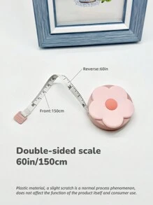 1 pièce Mini mètre ruban rétractable de couleur macaron, règle double face, pour mesurer la longueur, la hauteur, la distance, le buste, la taille, les hanches, le corps, les vêtements