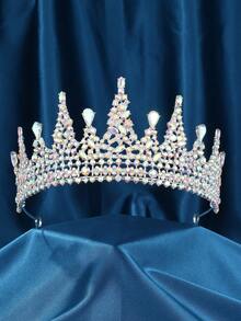Wedding Tiara For Women,Queen Crown And Tiaras Princess Crown For Women,Valentine's Day Gift Headband Hair Accessories,Valentine's Day Gifts, Valentine's Headband Decoration, Wedding Crown Decoration - Multicolor - View 15