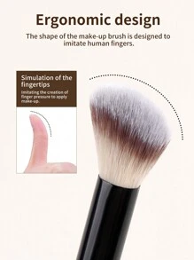 MAANGE 18Pcs Professional Aluminum Tube Eye Makeup Brushes With Velvet Bag,Soft Smudge Brush Concealer Brush Highlight Brush Foundation Brush Contour Brush Eyeshadow Brush Shadow Brush Blending Brush Eyebrow&Eyelash Brush,Makeup Tools With Soft Fiber And Skin Friendly For Easy Carrying,Brush For Travel,Gifts For Women&Girls - 黑色 - 查看 8