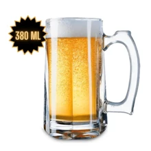 Kit 2 Canecas Zero Grau Chop Cerveja Vinho 380ml Em Vidro de Congelar