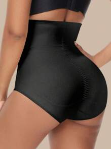 1pc Women High Waist Tummy Control Panty, Shapewear Pants,Butt Lifter Body Shaper Breathable Waist Trainer With Double-Reinforced Crotch For Multi-Occasion