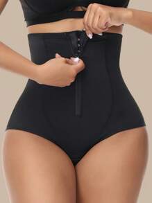 1pc Women High Waist Tummy Control Panty, Shapewear Pants,Butt Lifter Body Shaper Breathable Waist Trainer With Double-Reinforced Crotch For Multi-Occasion