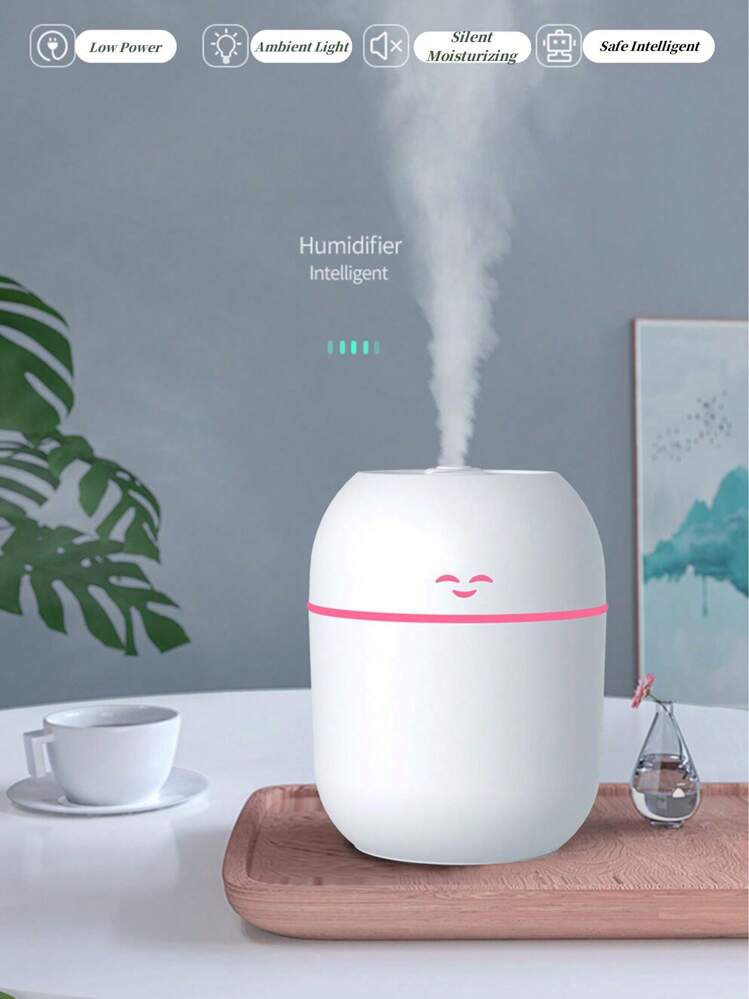 Teckwe 2 件/套（香薰扩散器+香薰油），220ml USB 便携式笑脸香薰加湿器喷雾器，10ML 各种香味香薰油，适用于家庭、酒店、浴室除臭、香薰、家居装饰、节日必需品、持久留香的空气清新剂、情人节礼物、圣诞节礼物 - 查看 5