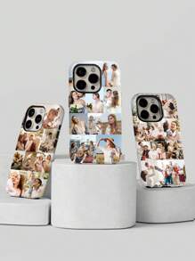 Funda personalizada para teléfono con un solo clic - Personaliza 9 fotos conmemorativas, funda de teléfono personal con fotos de familia y amigos, funda protectora para teléfono con fotos compatible con iPhone 11/12/13/14/15/16 Pro Max - Multicolor - Ver 6