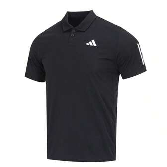 Adidas Men's Short-Sleeve Polo Shirt, Simple Black, Breathable And Comfortable Sports T-Shirt, Outdoor Activity Sportswear, Casual Short-Sleeve Shirt, IS2294