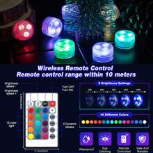 Battery Powered Mini Led Lights With Remote Control, 16 Colors And 4 Color Changing Modes Small Led Lights, Mini Led Lights For Wedding, Party, Table, Home Decor, Crafts, Christmas Decoration, Birthday Decoration, Halloween Lantern Decor