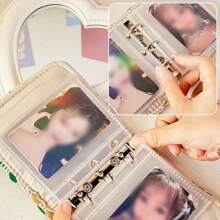 1PC 布艺一宫格卡片相册可爱迷你相册笔记本收纳卡相册 - 彩色 - 查看 5