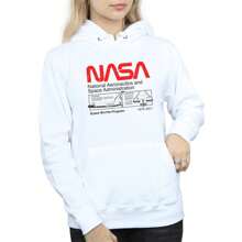 NASA sweat-shirt à capuche femme/dame navette spatiale (blanc)