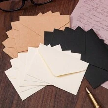 20 piezas Sobres mini de kraft marrón Sobres de kraft para tarjetas de regalo y tarjetas de visita, 3 colores clásicos, 4 x 2.8 pulgadas - Multicolor - Ver 1