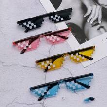 1/5/10pcs Pixel Art Glasses Party Gifts - PVC Mosaic Glasses For All Kinds Of Festive, Photo Props, Strange Gadgets, Non-Electric, Fun Aesthetic Accessories For Parties And Events