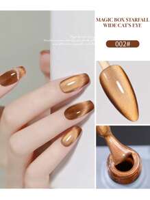 9 Color Options, 12ML Per Bottle, Golden Autumn And Winter Christmas, Aurora, Rainbow Mermaid, Ji Magic Box, Wide Cat's Eye, Cat's Eye Nail Polish Glue, 2025 New Porcelain Gold Popping Nail Polish, Crystal Porcelain White Glass Beads, Cat's Eye Nail Art, Suitable For All Women, Shopping, Dating, Commuting, Home DIY Nail Salon, With LDE Light, Ultraviolet Primer, Cover Glue, Use
