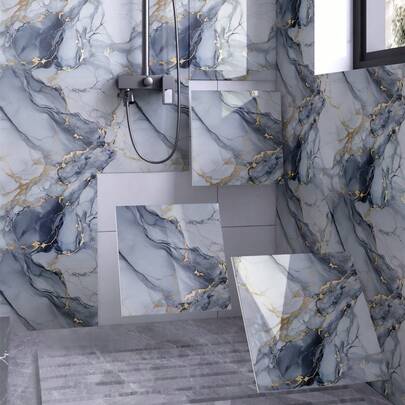 10/20PCS 3D 10-Pack Peel And Stick Marble Wall Panels - Light Yellow 11.8" X 11.8" PVC Waterproof Shower Tiles For Bathroom, Kitchen & Living Room Decor - Peel And Stick Backsplash Wall Panels For Walls, Renovation Stickers Peel Wall Panels, Wall Paper, Wallpapers, Spring Decoration Items Refresh Your Home, Rama Decoration Stickers Gifts Birthday Graduation Wall Stickers Wall Decor Wall Sticker