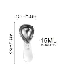 1pc Stainless Steel Coffee Scoop With Scale, 30ml Coffee/Powder Measure Spoon, 15ml Baking Spoon Back To School