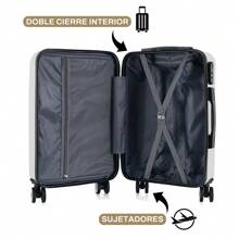 20-Inch Hard-Shell Travel Suitcase For Carry-On, Hand Luggage With 4 Wheels And Integrated Lock, Variety Of Colors - Apricot - View 4