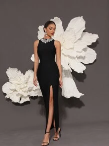 紧身绷带连衣裙奢华晚礼服简约优雅礼服女士舞会礼服婚礼派对礼服