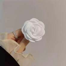 Broche de flor de camelia elegante, accesorio de broche floral de diseño elegante para vestidos, bolsos, encanto, camisas, chaquetas, joyería, Navidad, Halloween