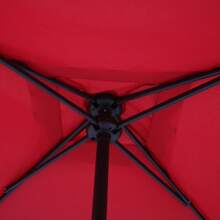 Juego de comedor para patio de 6 piezas de acero Mainstays Albany Lane con sombrilla, rojo - Rojo - Ver 5