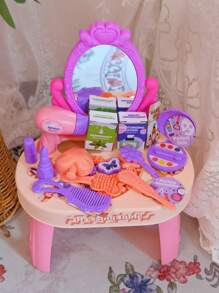 30 Peças Conjunto de Acessórios de Beleza e Maquiagem Infantil incluindo Espelho de Maquiagem e Pente de Brincar, Brinquedos de Faz de Conta, Presente para Meninos e Meninas (Cores Variadas do Pacote do Produto e Acessórios) - Multicolorido - Visão 10