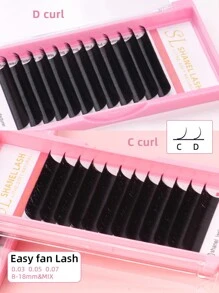 Fluffy Cashmere C Curl 0.03 0.05 0.07 Easy Fan Volume Lash Extensions Super Matte Dark Black Soft 0.03 0.05 0.07 Easy Fan Volume Lashes 8-18mm 3D 4D 5D 6D 7D 10D Automatic Rapid Blooming Flower Lashes Self Fanning Russian Individual Volume Lashes For Salon