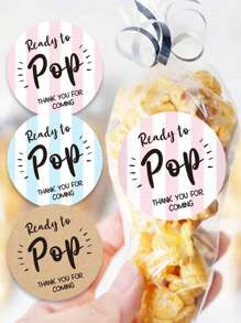 2-Inch Round Sticker Labels, Ready To Pop Decor, Favor Box Seals, Gift Bag Packaging Labels, Sealing Decals For Party Favors, Shower, Gender Reveal, Wedding Decorations - Shape - View 3