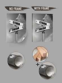 1 pieza Cartel de calle personalizado de la familia en lienzo, arte de pared de señal de calle personalizada con varios nombres, arte de pared de lienzo de carteles y impresiones creativos de señal de calle, pintura de lienzo personalizada con nombres de miembros de la familia para sala de estar, para el Día de San Valentín, para el Día de la Madre, para cumpleaños, para el Día del Niño, para el Día del Padre, para graduación, para bodas, para inauguración de la casa, comedor, sala de estar, dormitorio, oficina, salón de té, hogar, Día de San Valentín, decoración del Día de San Valentín, regalos, Vida lenta del verano