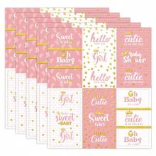 30pcs/5sheets Candy Packaging Paper For Baby Bath, Shower Mini Candy Cane, Chocolate Bar Label Stickers, Suitable For Boys Girls Kids, Decor For Baby Bath, Birthday Party (5sheets/30pcs)