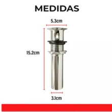 Contra para lavabo con rebosadero Coflex baño moderno en latón cromado fácil instalación evita fugas ideal para desagüe eficiente accesorio duradero para lavabo