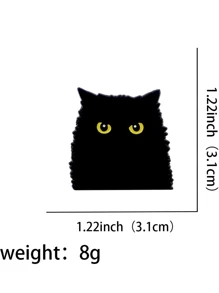 Cute Tiny Black Cat Enamel Pin Novelty Cartoon Animal Metal Badge Brooch For Jewelry Accessory Gifts Wholesale Ladies' Daily Party Accessories, Fashionable Jewelry, Best Friend Gifts Pin For Clothes Bag Charm School