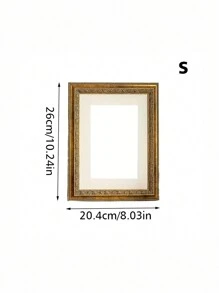 1 pieza Marco de lienzo ornamentado de estilo antiguo y dorado, marco decorativo elegante para el hogar y la sala de estar, adecuado para lienzos, impresiones de arte de pintura al óleo, diseño clásico, regalo ideal para ella - Multicolor - Ver 14