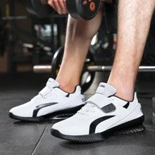 Zapatos de powerlifting (levantamiento de potencia) para sentadillas para hombres, zapatos de competición de levantamiento de pesas para hombres, zapatos de entrenamiento de sentadillas en interiores para hombres - Blanco - Ver 9
